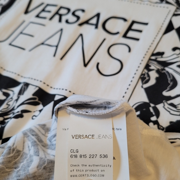 Men's S Versace Jeans baroque print cotton tee - Picture 2 of 2
